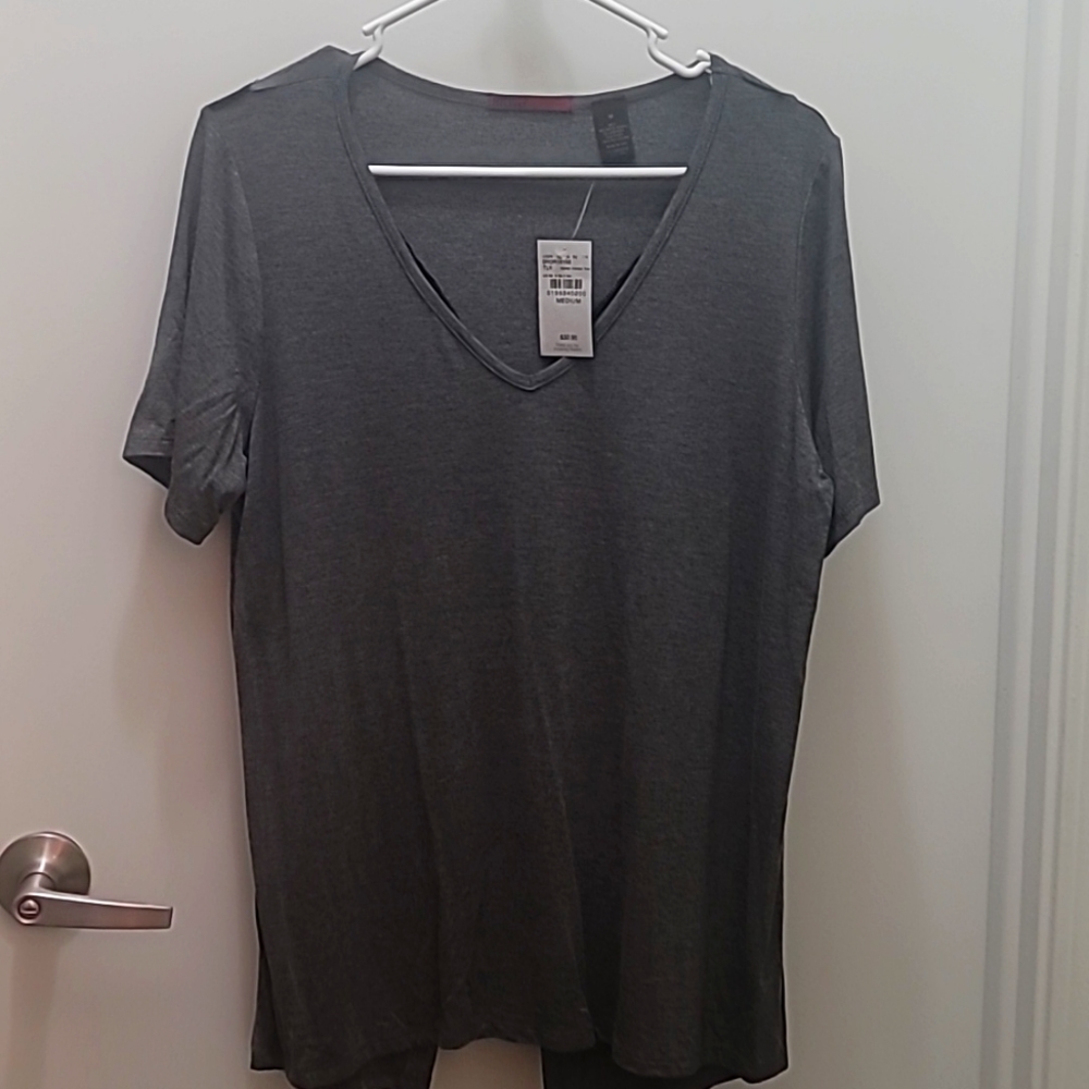BKE Red Gray and Black Top Size M